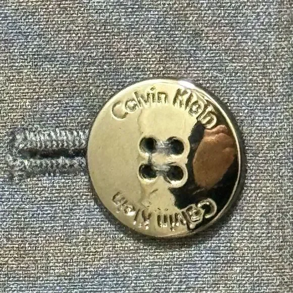 Calvin Klein Women 10P Gray Rayon Blend Blazer Career Office Rayon Blend - Picture 5 of 11